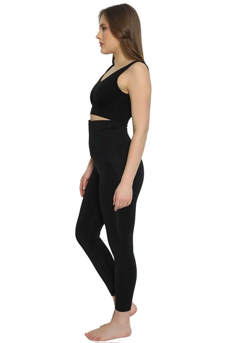 Leggings with thermal effect and sports slimming top